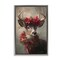 Stupell Industries Poinsettia Christmas Deer Floating Frame, design by Tina LeCour